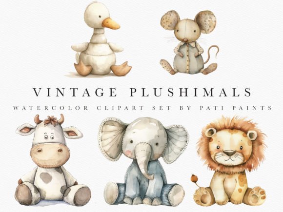 Download Watercolor Nursery Animal Clipart Bundle - Nursery animal Collection