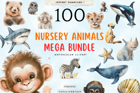 Download Nursery Animal Clipart Bundle - Nursery animal Collection