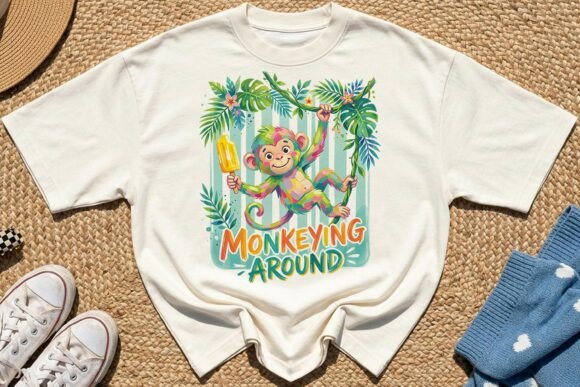 Download Playful Summer Monkey Sublimation PNG - Playful Collection