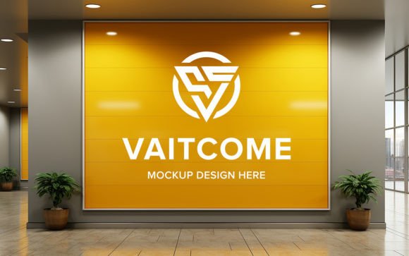 Download Realistic White Indoors Logo Mockup - Indoors Collection