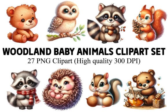 Download Woodland Baby Animals Clipart Set - Woodland baby Collection