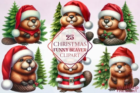 Download Christmas Funny Beaver Clipart - Funny beaver clipart Collection