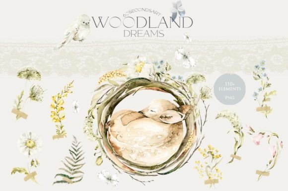 Download Cute Woodland Baby Animals Clipart Bundle - Woodland baby Collection