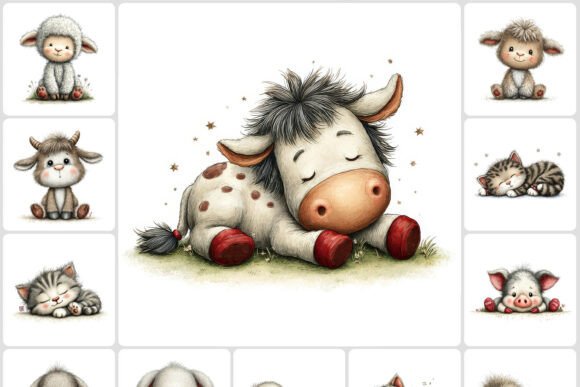 Download Neutral Calming Nursery Animals Clipart - Nursery animal Collection