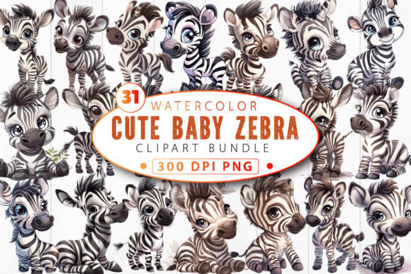 Download Cute Baby Zebra Nursery Animal Clipart - Nursery animal Collection