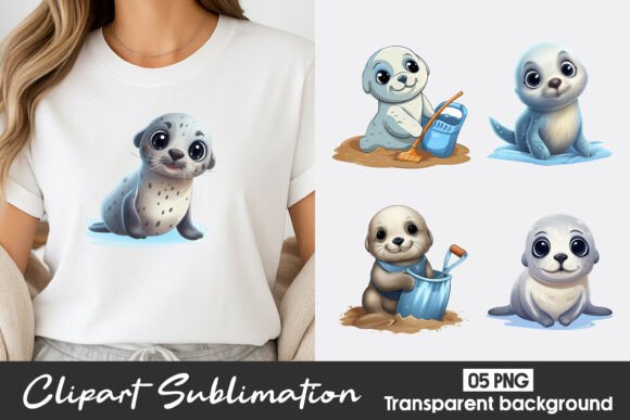 Download Cute Seal Watercolor Clipart PNG - Premium Resources