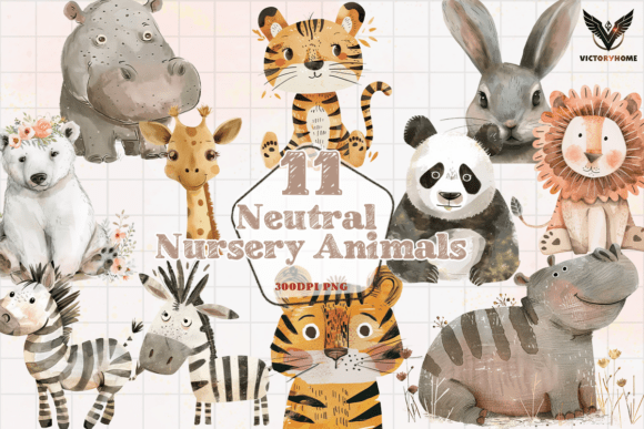 Download Neutral Nursery Animals PNG - Nursery animal Collection