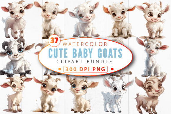 Download Cute Baby Goat Nursery Animal Clipart - Premium Resources
