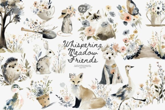 Download Woodland Nursery Animal Clipart Set - Nursery animal Collection