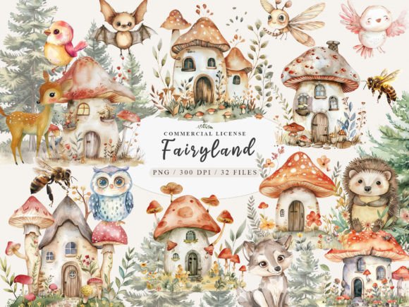Download Woodland Baby Animal, Mushroom Clipart - Woodland baby Collection