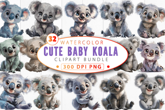 Download Cute Baby Koala Nursery Animal Clipart - Nursery animal Collection